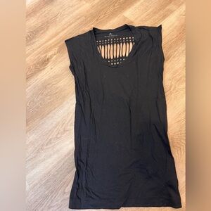 Zadig & Voltaire anais muscle tee 100% cotton size small - back cutout detailing